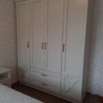 Шкаф 4дверный из массива сосны, белый ВРК782